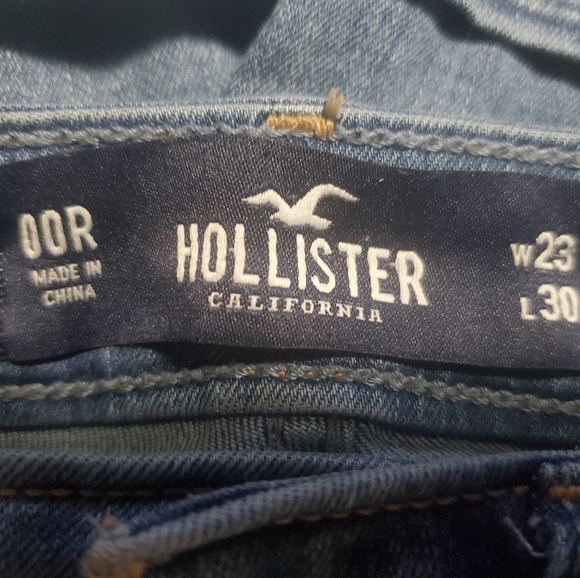 HOLLISTER 00R (W23 L30) High-Rise Super Skinny Classic Stretch Blue Jeans - Picture 4 of 5